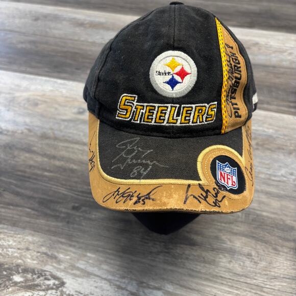 Vintage Puma NFL Pro Line Pittsburgh Steelers Black Brown Men One Size - Picture 9 of 9